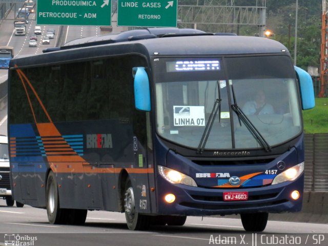 Breda Transportes e Serviços 4157 na cidade de Cubatão, São Paulo, Brasil, por Adam Xavier Rodrigues Lima. Número da foto: #3788221.