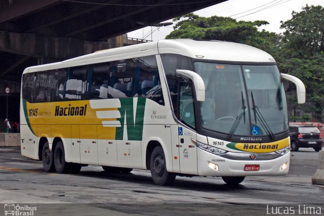 Viação Nacional 16145 na cidade de Rio de Janeiro, Rio de Janeiro, Brasil, por Lucas Lima. Número da foto: #3791039.