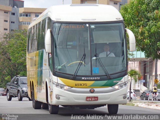 Empresa Gontijo de Transportes 18105 na cidade de Fortaleza, Ceará, Brasil, por Amós  Mattos. Número da foto: #3791079.
