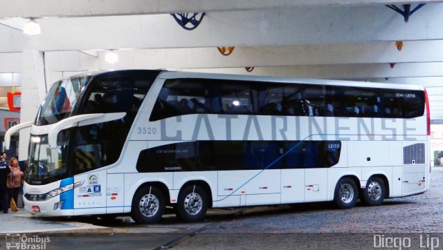Auto Viação Catarinense 3520 na cidade de Joinville, Santa Catarina, Brasil, por Diego Lip. Número da foto: #3790789.