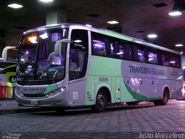 Transbrasiliana Transportes e Turismo 51233 na cidade de Belo Horizonte, Minas Gerais, Brasil, por Adão Raimundo Marcelino. ID da foto: 3791665.