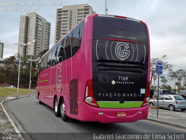 Viação Garcia 7169 na cidade de Jundiaí, São Paulo, Brasil, por Gabriel Giacomin de Lima. Número da foto: #3791931.