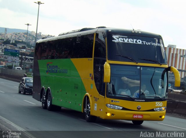 Severo Turismo 550 na cidade de Belo Horizonte, Minas Gerais, Brasil, por Adão Raimundo Marcelino. ID da foto: 3791789.