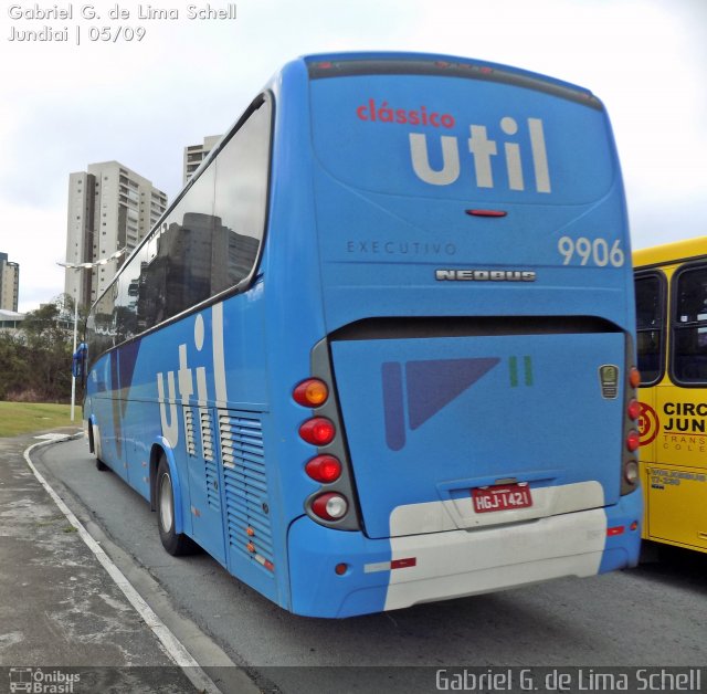 UTIL - União Transporte Interestadual de Luxo 9906 na cidade de Jundiaí, São Paulo, Brasil, por Gabriel Giacomin de Lima. Número da foto: #3791940.