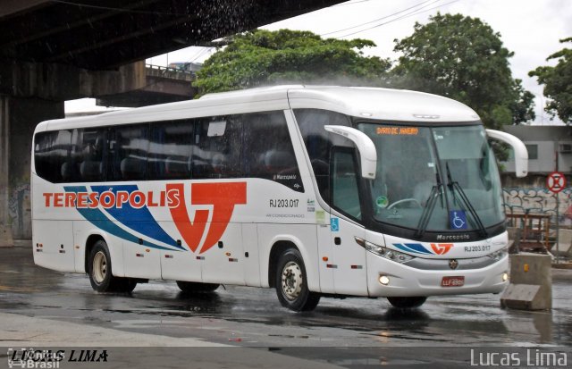 Viação Teresópolis RJ 203.017 na cidade de Rio de Janeiro, Rio de Janeiro, Brasil, por Lucas Lima. Número da foto: #3794097.