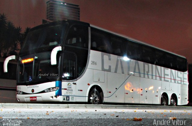 Auto Viação Catarinense 2816 na cidade de Curitiba, Paraná, Brasil, por André Vitor  Silva dos Santos. ID da foto: 3796737.