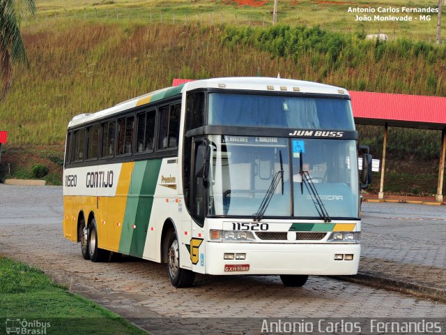 Empresa Gontijo de Transportes 11520 na cidade de João Monlevade, Minas Gerais, Brasil, por Antonio Carlos Fernandes. ID da foto: 3795481.