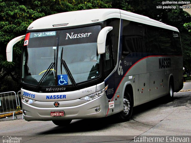 Viação Nasser 209115 na cidade de São Paulo, São Paulo, Brasil, por Guilherme Estevan. Número da foto: #3798909.