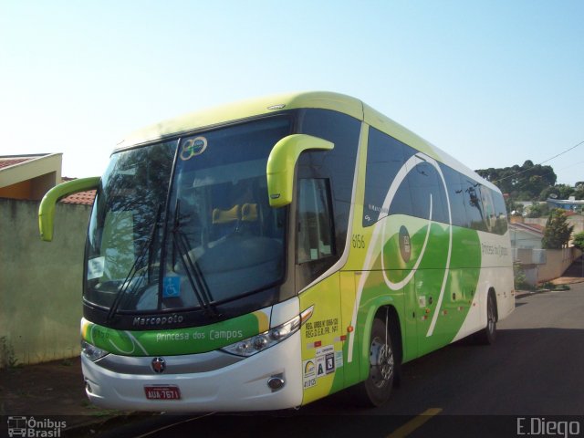 Expresso Princesa dos Campos 6156 na cidade de Apucarana, Paraná, Brasil, por Diego Lopes. Número da foto: #3800016.