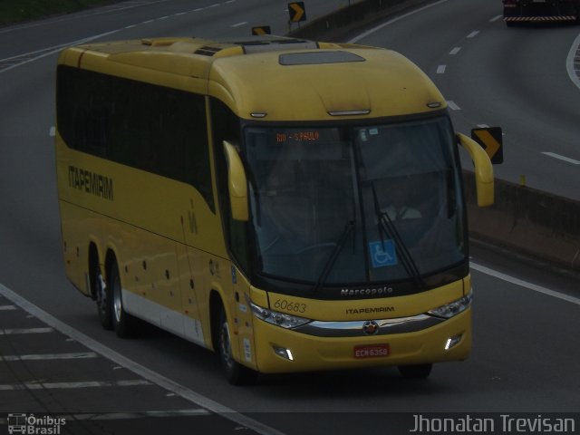 Viação Itapemirim 60683 na cidade de Lavrinhas, São Paulo, Brasil, por Jhonatan Diego da Silva Trevisan. Número da foto: #3802205.