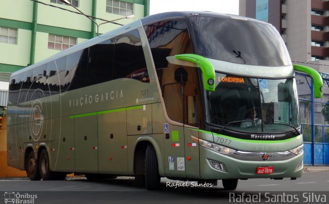 Viação Garcia 7077 na cidade de Sorocaba, São Paulo, Brasil, por Rafael Santos Silva. Número da foto: #3803158.