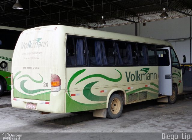 Empresa de Transportes Coletivos Volkmann 20 na cidade de Pomerode, Santa Catarina, Brasil, por Diego Lip. Número da foto: #3804692.