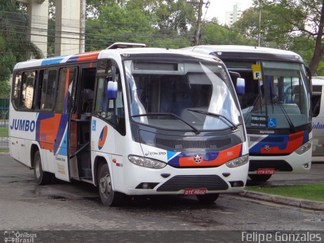 Jumbo Turismo 105 na cidade de Barueri, São Paulo, Brasil, por Felipe Gonzales. ID da foto: 3807949.