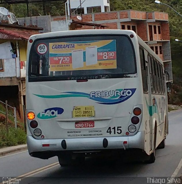 FAOL - Friburgo Auto Ônibus 415 na cidade de Nova Friburgo, Rio de Janeiro, Brasil, por Thiago Silva. Número da foto: #3807441.