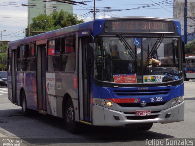 Trans Bus Transportes Coletivos TB.356 na cidade de São Bernardo do Campo, São Paulo, Brasil, por Felipe Gonzales. Número da foto: #3806480.