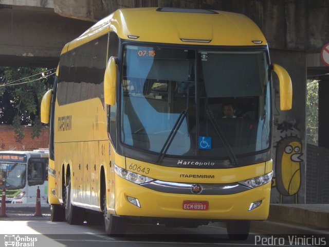 Viação Itapemirim 60643 na cidade de Rio de Janeiro, Rio de Janeiro, Brasil, por Pedro Vinicius. ID da foto: 3807376.