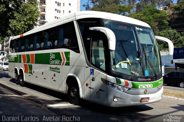 Cia. São Geraldo de Viação 21280 na cidade de Cachoeiro de Itapemirim, Espírito Santo, Brasil, por Daniel Carlos  Avelar Rocha. Número da foto: #3808317.
