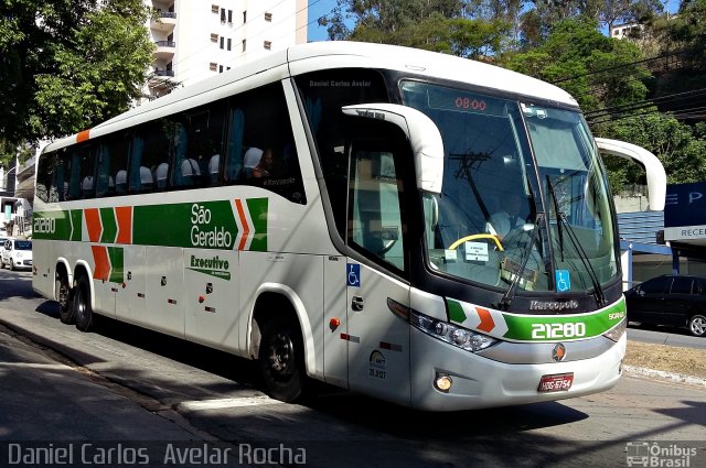 Cia. São Geraldo de Viação 21280 na cidade de Cachoeiro de Itapemirim, Espírito Santo, Brasil, por Daniel Carlos  Avelar Rocha. ID da foto: 3808317.