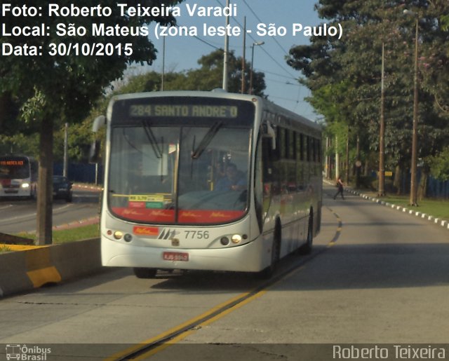 Metra - Sistema Metropolitano de Transporte 7756 na cidade de São Paulo, São Paulo, Brasil, por Roberto Teixeira. Número da foto: #3749188.