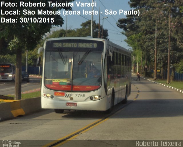 Metra - Sistema Metropolitano de Transporte 7756 na cidade de São Paulo, São Paulo, Brasil, por Roberto Teixeira. ID da foto: 3749188.