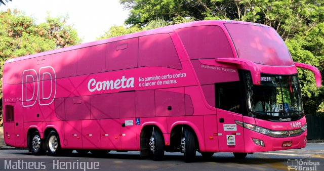 Viação Cometa 14305 na cidade de São Paulo, São Paulo, Brasil, por Matheus Henrique. Número da foto: #3748536.