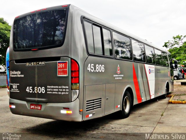 Empresa de Ônibus Pássaro Marron 45.806 na cidade de São Paulo, São Paulo, Brasil, por Matheus Silva. Número da foto: #3750090.
