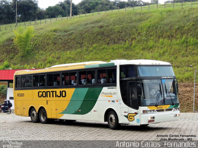 Empresa Gontijo de Transportes 11320 na cidade de João Monlevade, Minas Gerais, Brasil, por Antonio Carlos Fernandes. ID da foto: 3748262.