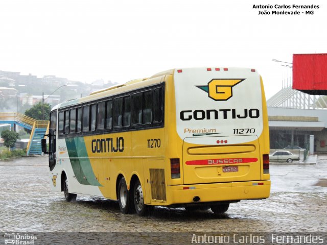 Empresa Gontijo de Transportes 11270 na cidade de João Monlevade, Minas Gerais, Brasil, por Antonio Carlos Fernandes. ID da foto: 3809487.