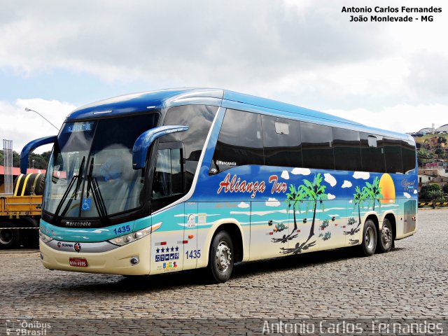 Aliança Tur Transporte de Passageiros e Turismo 1435 na cidade de João Monlevade, Minas Gerais, Brasil, por Antonio Carlos Fernandes. ID da foto: 3808683.