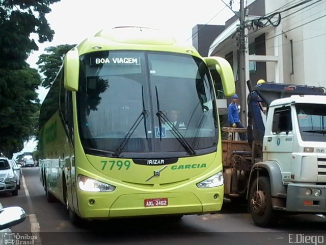 Viação Garcia 7799 na cidade de Apucarana, Paraná, Brasil, por Diego Lopes. Número da foto: #3809069.