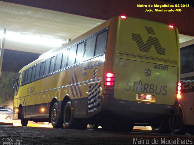 Viação Itapemirim 40181 na cidade de João Monlevade, Minas Gerais, Brasil, por Mairo de Magalhães. Número da foto: #3808750.