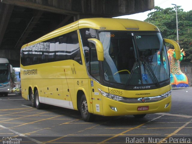 Viação Itapemirim 60755 na cidade de Rio de Janeiro, Rio de Janeiro, Brasil, por Rafael Nunes Pereira. ID da foto: 3809260.