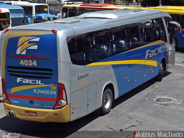 Fácil Transportes e Turismo RJ 140.034 na cidade de Rio de Janeiro, Rio de Janeiro, Brasil, por Mateus Machado. ID da foto: 3750713.