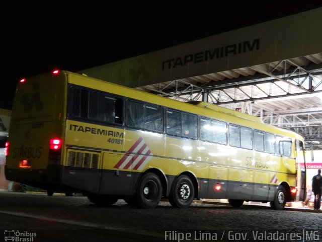 Viação Itapemirim 40181 na cidade de Governador Valadares, Minas Gerais, Brasil, por Filipe Lima. Número da foto: #3753118.