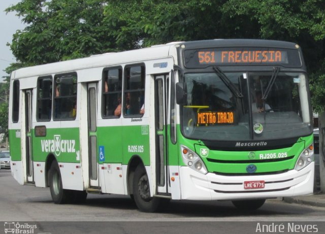 Viação Vera Cruz RJ 205.025 na cidade de Rio de Janeiro, Rio de Janeiro, Brasil, por André Neves . Número da foto: #3753880.