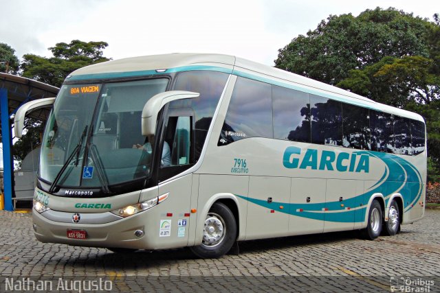 Viação Garcia 7916 na cidade de Apucarana, Paraná, Brasil, por Nathan Augusto. Número da foto: #3756573.