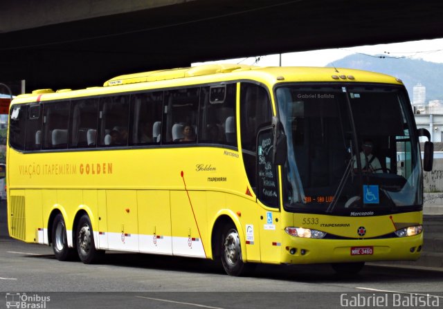 Viação Itapemirim 5533 na cidade de Rio de Janeiro, Rio de Janeiro, Brasil, por Gabriel Batista. Número da foto: #3758229.