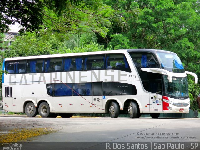 Auto Viação Catarinense 3509 na cidade de São Paulo, São Paulo, Brasil, por Rafael Santos. ID da foto: 3758380.