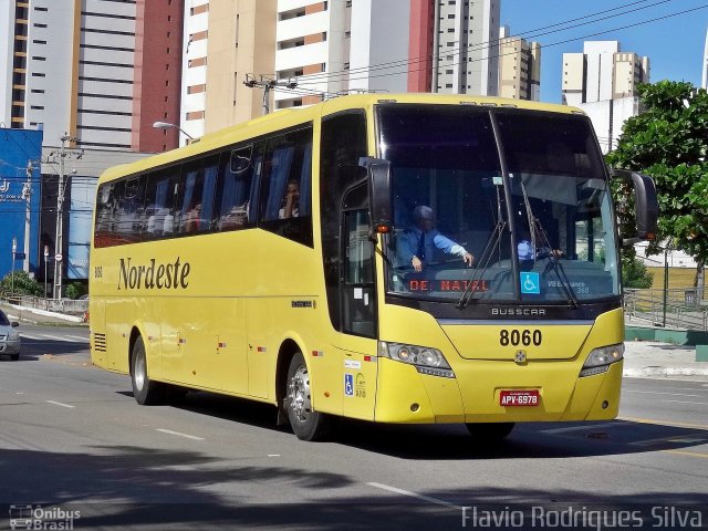 Viação Nordeste 8060 na cidade de Fortaleza, Ceará, Brasil, por Flavio Rodrigues Silva. ID da foto: 3758167.