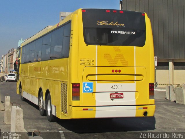 Viação Itapemirim 45311 na cidade de Rio de Janeiro, Rio de Janeiro, Brasil, por Zé Ricardo Reis. Número da foto: #3762141.