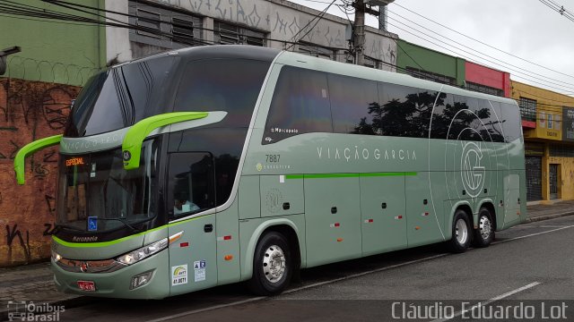 Viação Garcia 7887 na cidade de Curitiba, Paraná, Brasil, por Cláudio Eduardo Lot. Número da foto: #3761847.