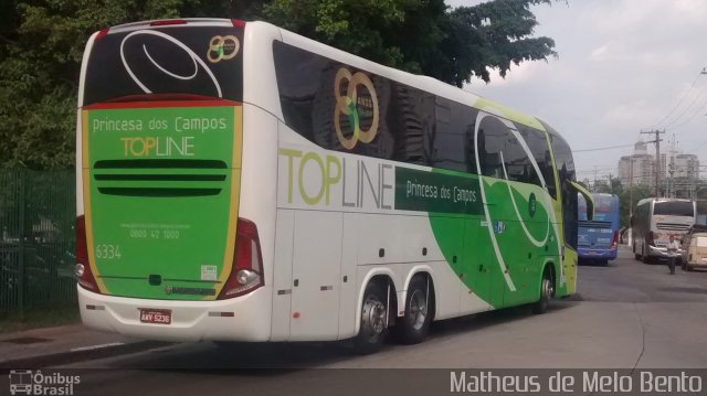 Expresso Princesa dos Campos 6334 na cidade de São Paulo, São Paulo, Brasil, por Matheus de Melo Bento. ID da foto: 3763796.