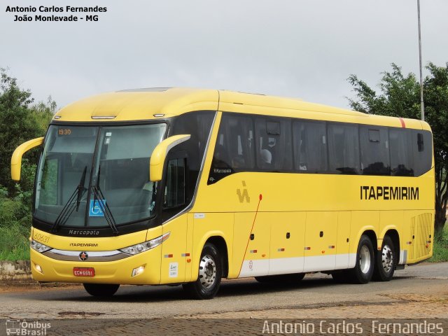 Viação Itapemirim 60631 na cidade de João Monlevade, Minas Gerais, Brasil, por Antonio Carlos Fernandes. ID da foto: 3811446.