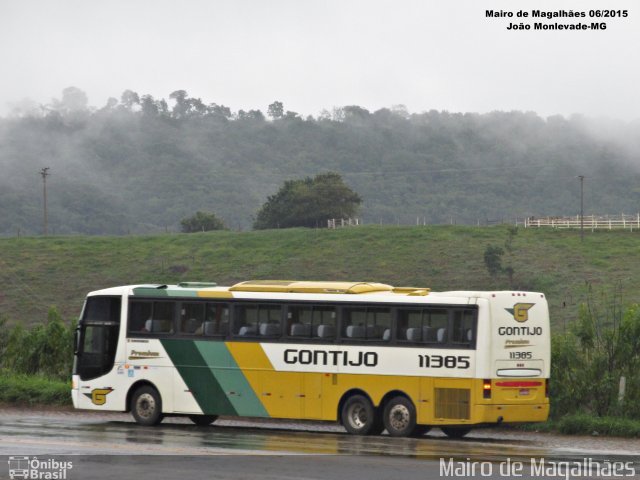 Empresa Gontijo de Transportes 11385 na cidade de João Monlevade, Minas Gerais, Brasil, por Mairo de Magalhães. ID da foto: 3831443.