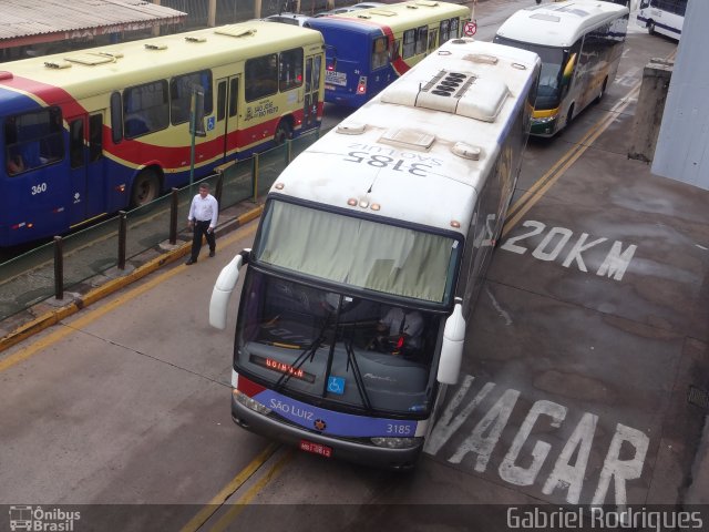 Viação São Luiz 3185 na cidade de São José do Rio Preto, São Paulo, Brasil, por Gabriel Rodrigues. ID da foto: 3835039.