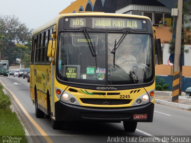 Viação Elite 2245 na cidade de Volta Redonda, Rio de Janeiro, Brasil, por André Luiz Gomes de Souza. ID da foto: 3834775.