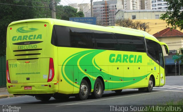 Viação Garcia 7119 na cidade de São Paulo, São Paulo, Brasil, por Tiago Alves de Souza. Número da foto: #3833416.