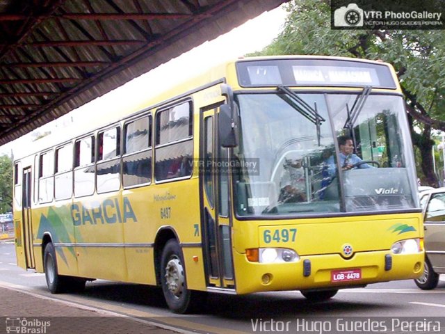 Viação Garcia 6497 na cidade de Maringá, Paraná, Brasil, por Victor Hugo Guedes Pereira. ID da foto: 3834268.