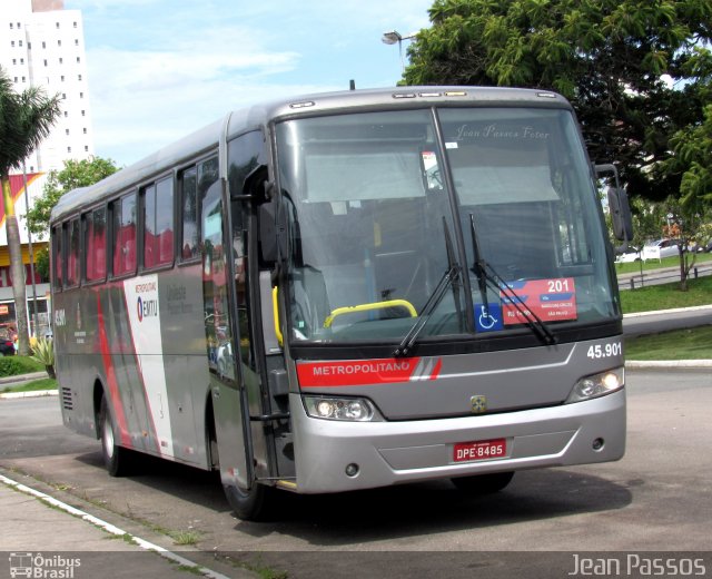 Empresa de Ônibus Pássaro Marron 45.901 na cidade de Mogi das Cruzes, São Paulo, Brasil, por Jean Passos. ID da foto: 3837636.