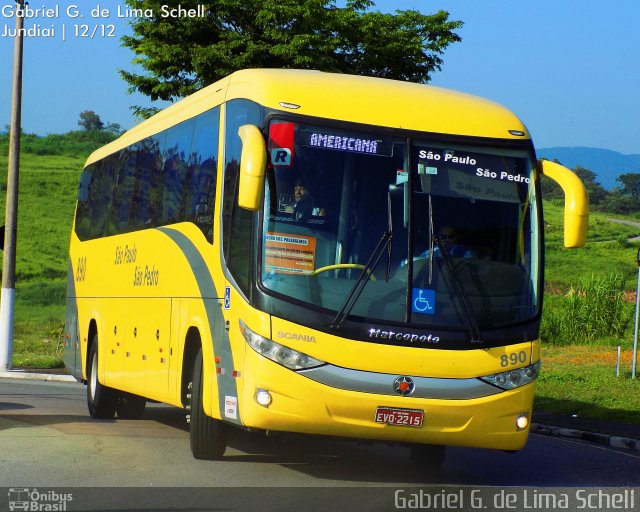 Viação São Paulo São Pedro 890  na cidade de Jundiaí, São Paulo, Brasil, por Gabriel Giacomin de Lima. Número da foto: #3837632.